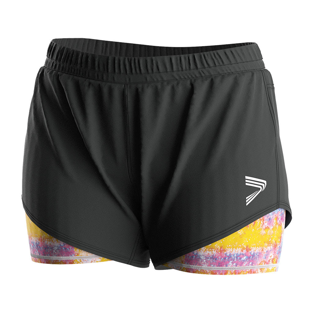2 in 1 Women's Gym Shorts-Colors Available front view
