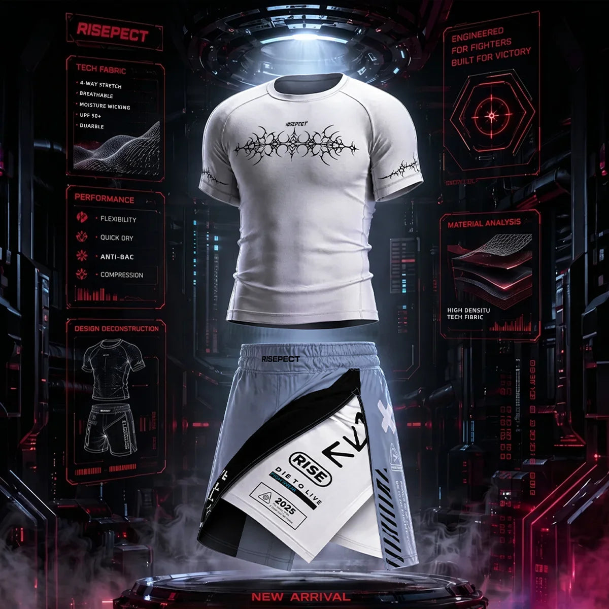Third-generation Rash Guard and  2in1 Gladiator Shorts