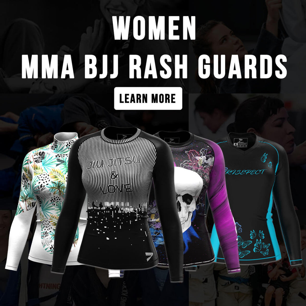 Women MMA BJJ rash guards collection - homepage