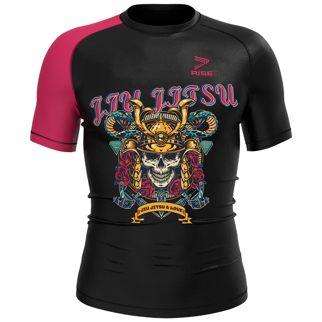 Prajna Fight Gym MMA Short Sleeve Rash Guard-Skull Pattern – RISEPECT