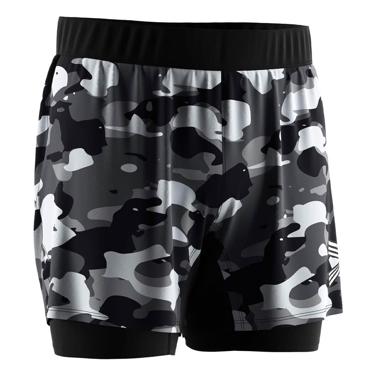 2 in 1 BJJ MMA Double Layer Shorts Camouflage