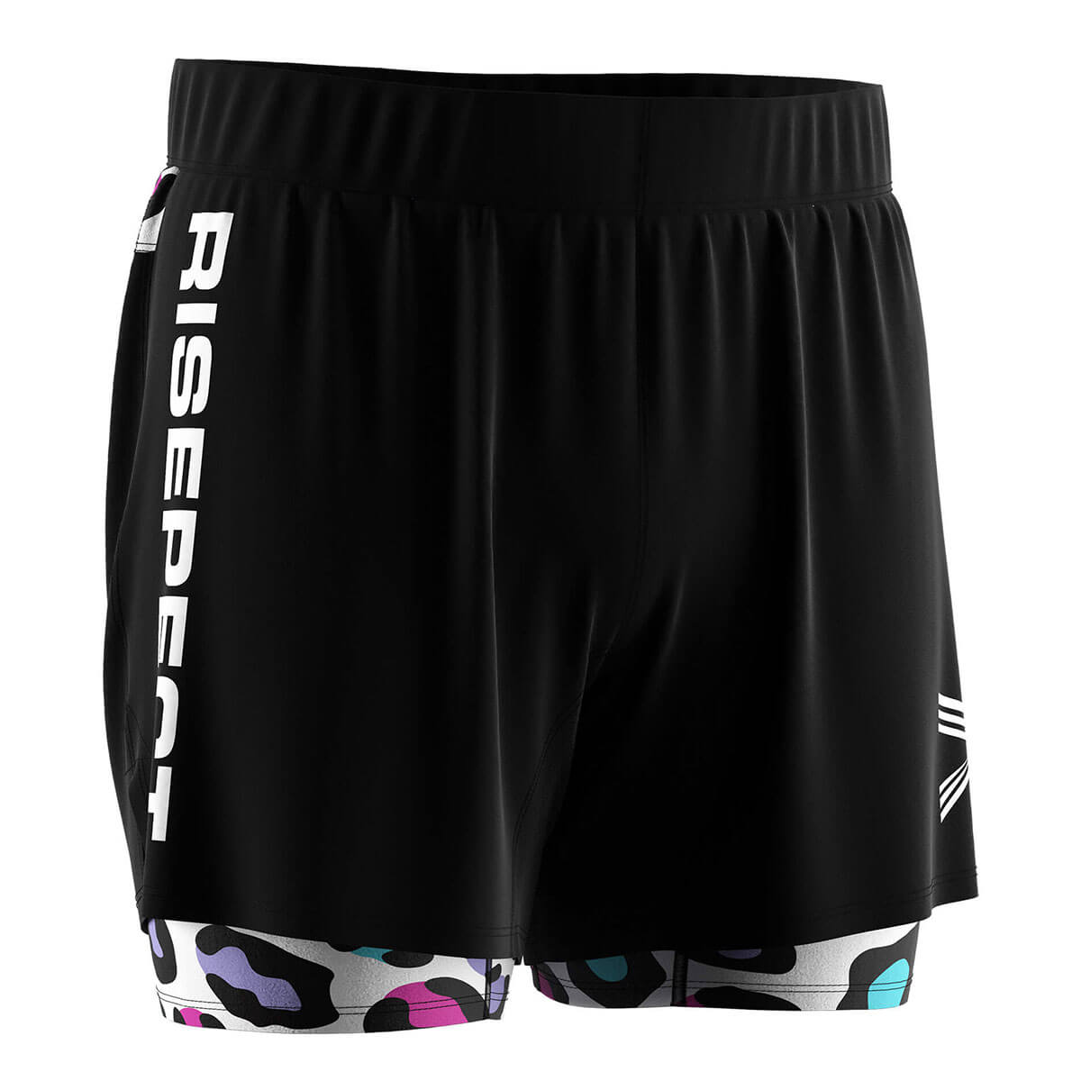 2 in 1 BJJ MMA Shorts-Colorful Dots Liner