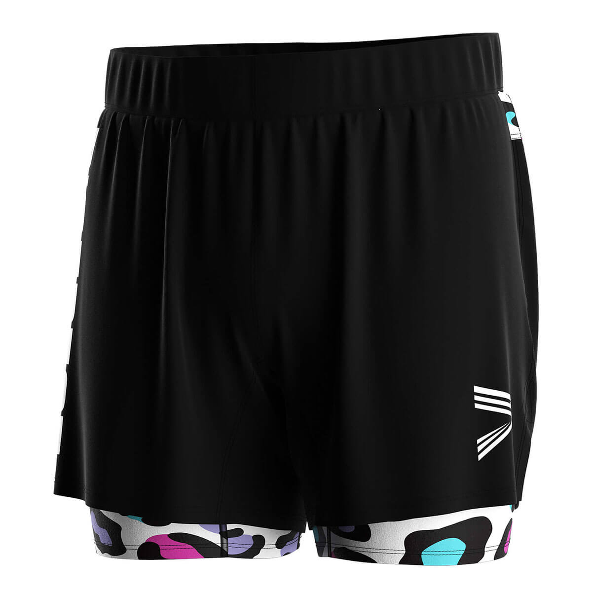2 in 1 BJJ MMA Shorts-Colorful Dots Liner
