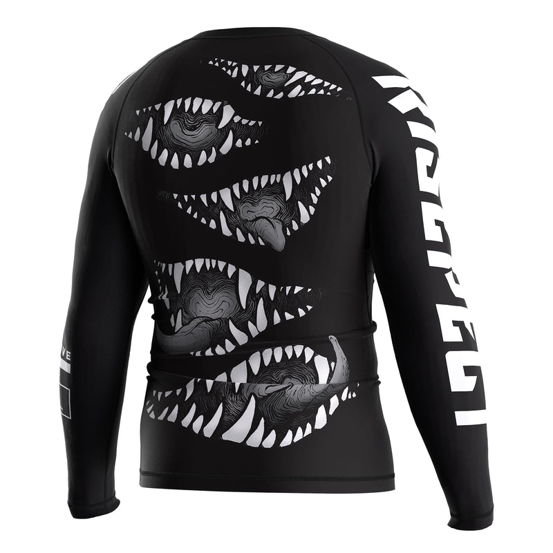 Right Back View of 3rd Generation Beast Unleashed Long Sleeve Rash Guard