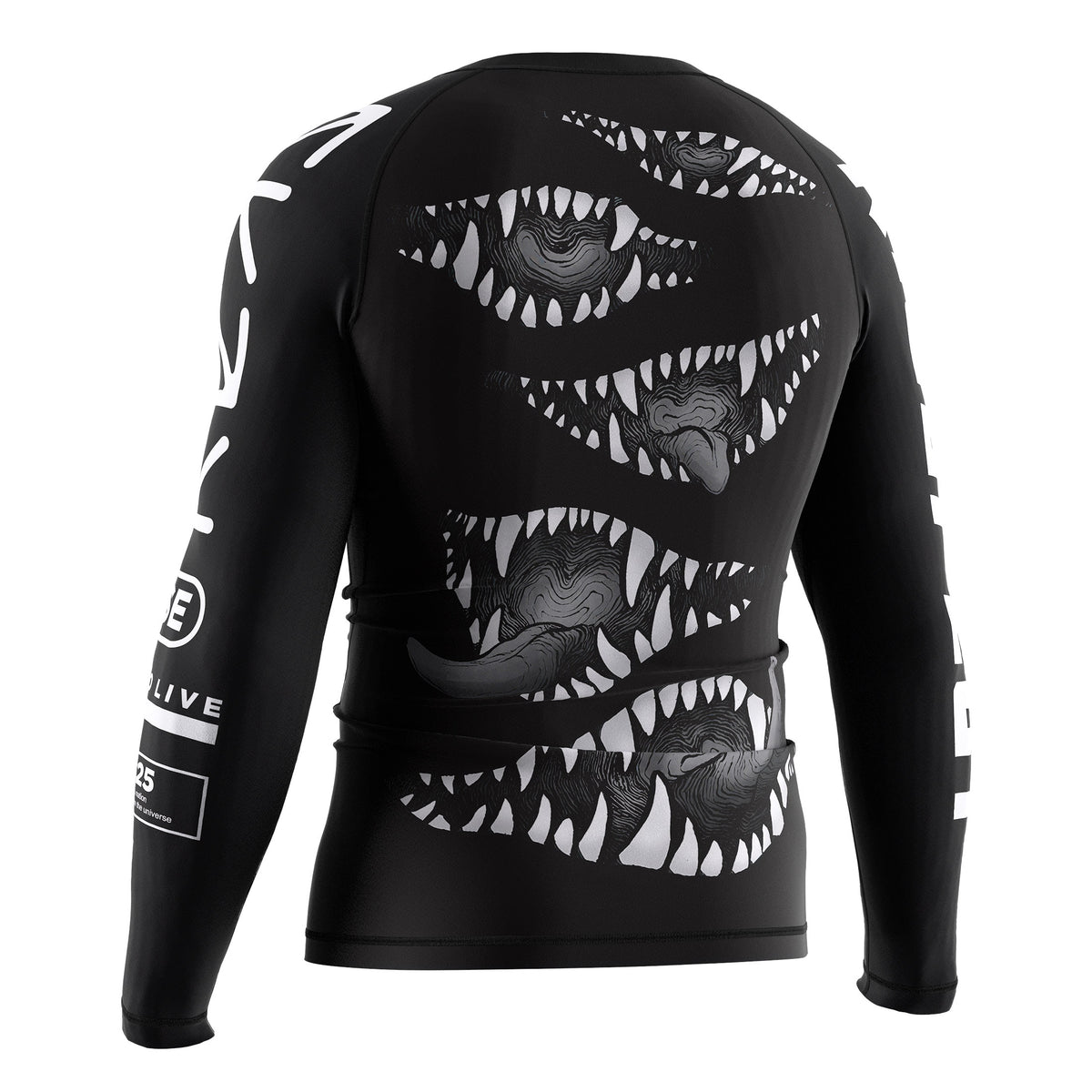 Left Back View of 3rd Generation Beast Unleashed Long Sleeve Rash Guard