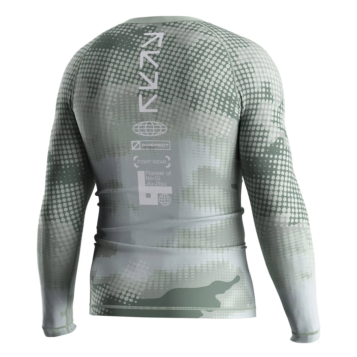 Right Back View of 3rd Generation Digital Armor Long Sleeve Rash Guard