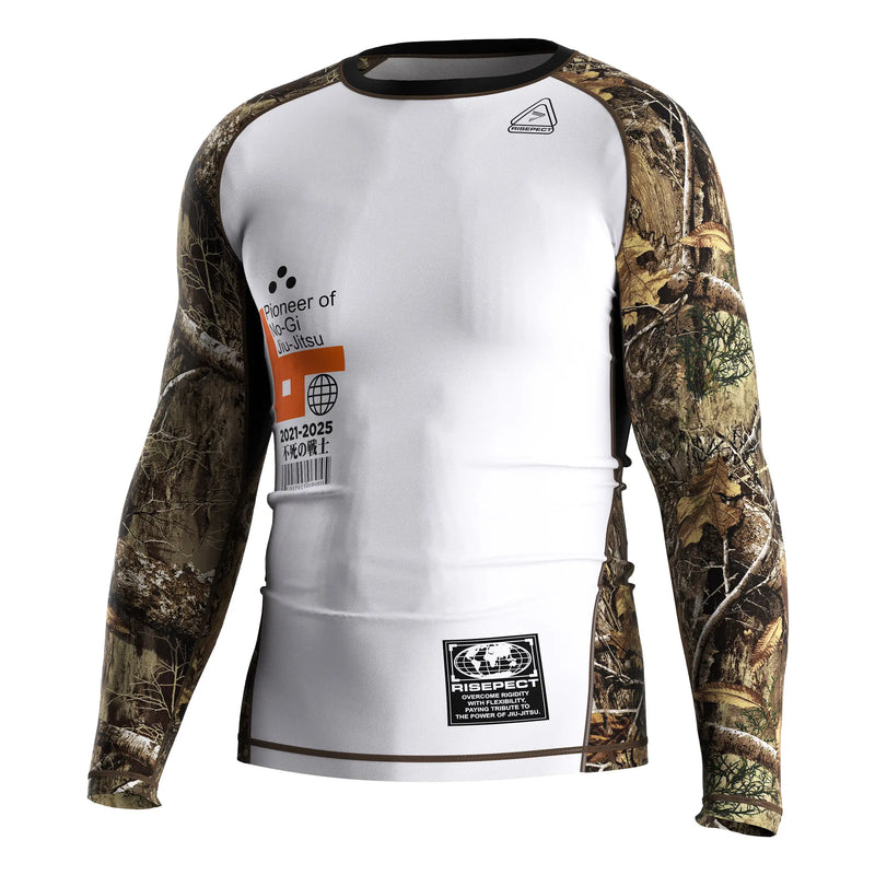 Left Front View of 3rd Generation Predator's Veil Long Sleeve Rash Guard