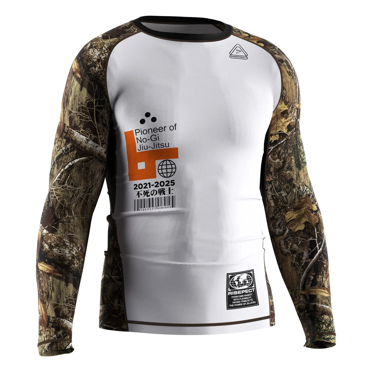 Right Front View of 3rd Generation Predator's Veil Long Sleeve Rash Guard