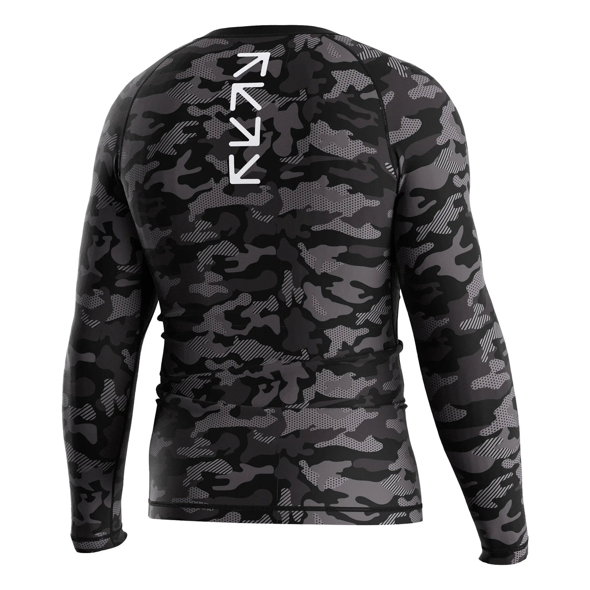 Right Back View of 3rd Generation Shadow Drift Long Sleeve Rash Guard