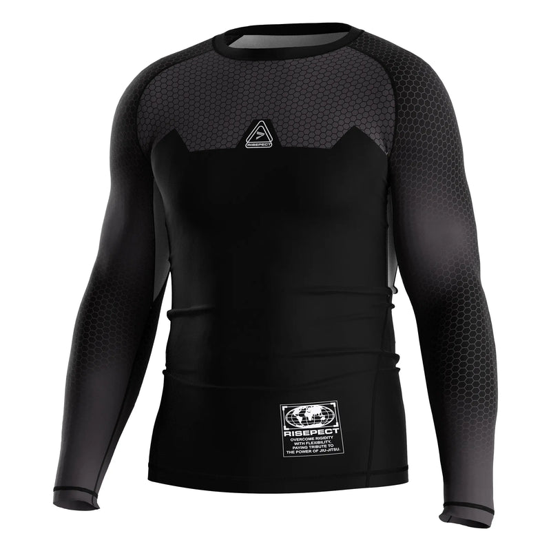 Left Front View of 3rd Generation Silent Triangle Long Sleeve Rash Guard