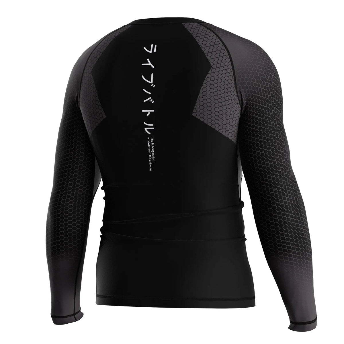 Right Back View of 3rd Generation Silent Triangle Long Sleeve Rash Guard