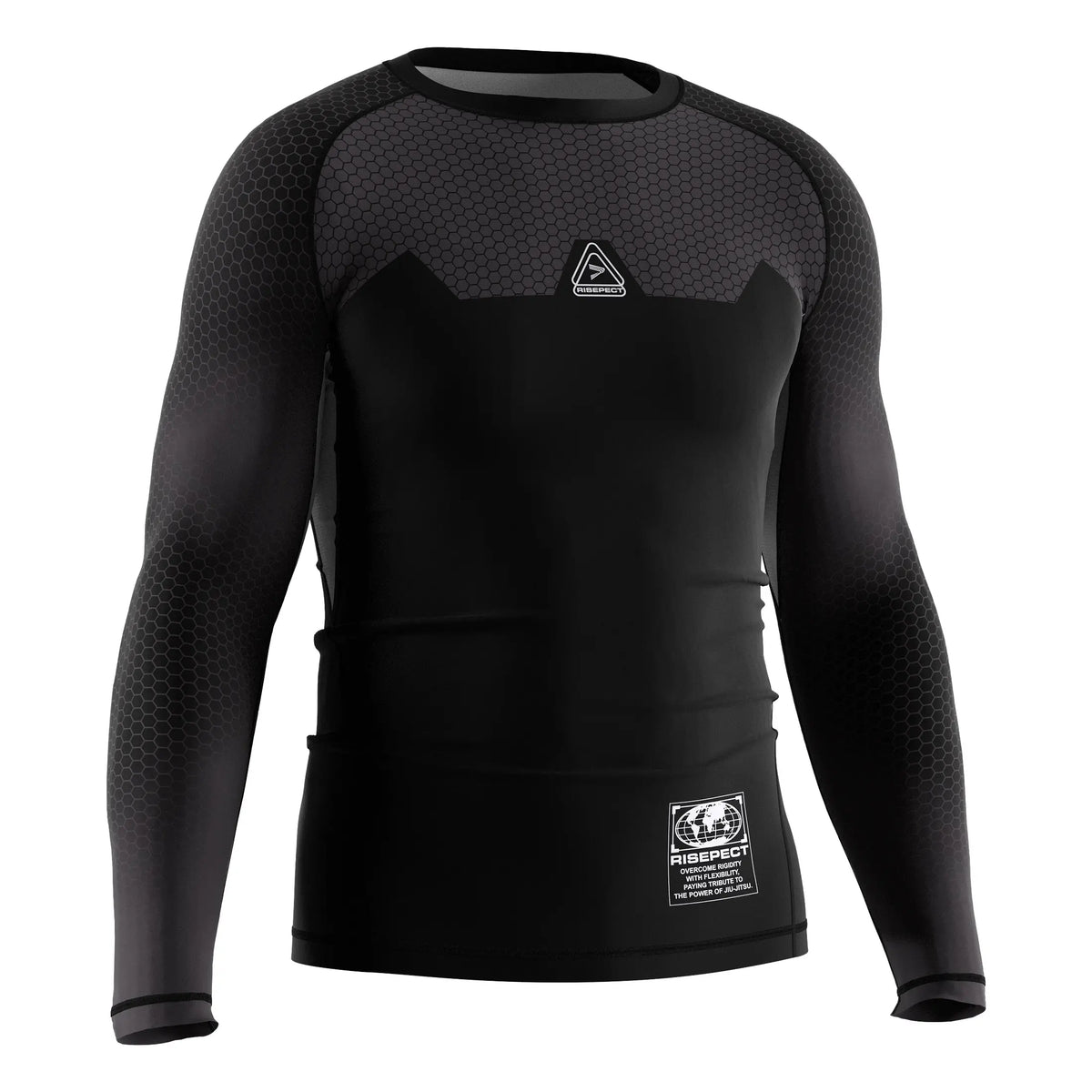 Right Front View of 3rd Generation Silent Triangle Long Sleeve Rash Guard