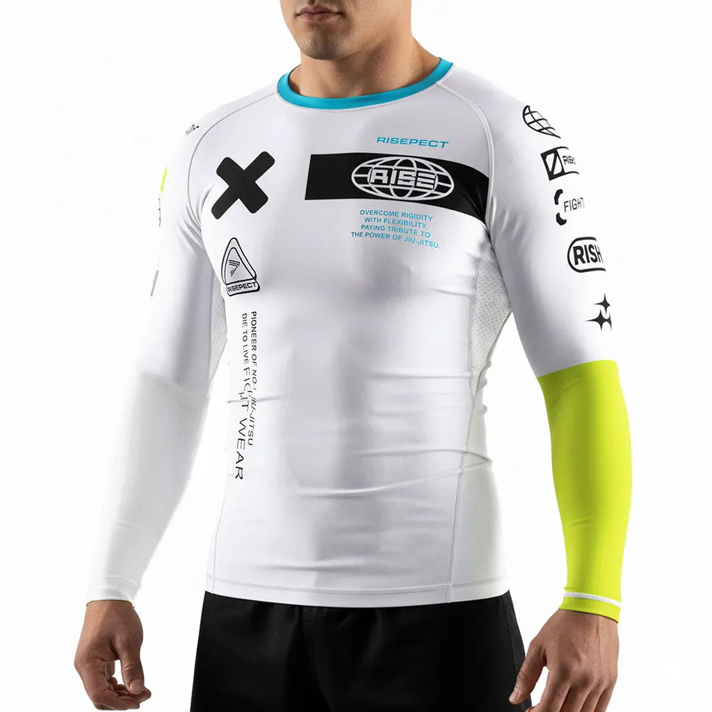 3rd Generation White Reversal Long Sleeve Rash Guard – RISEPECT