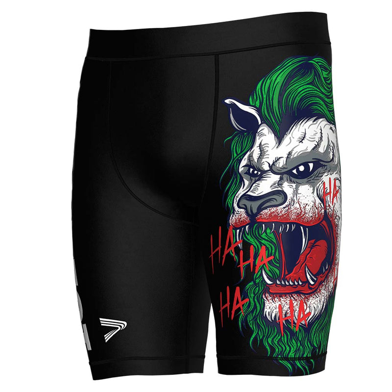 MMA BJJ Tights Fight Vale Tudo Shorts-Lion Pattern - left front