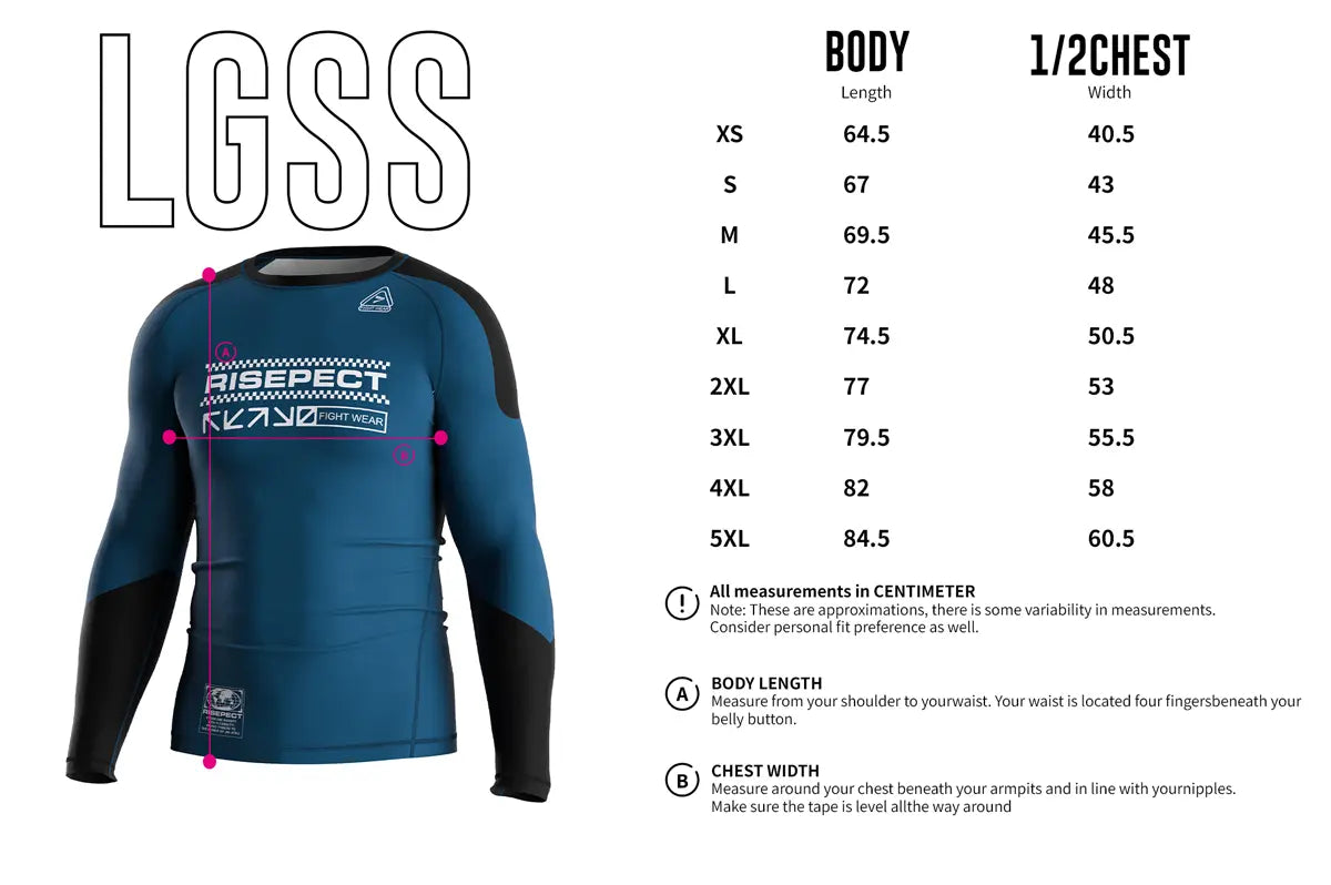Adult Sizes Chart of Code Breaker Tactical Mind Rash Guard 3.0