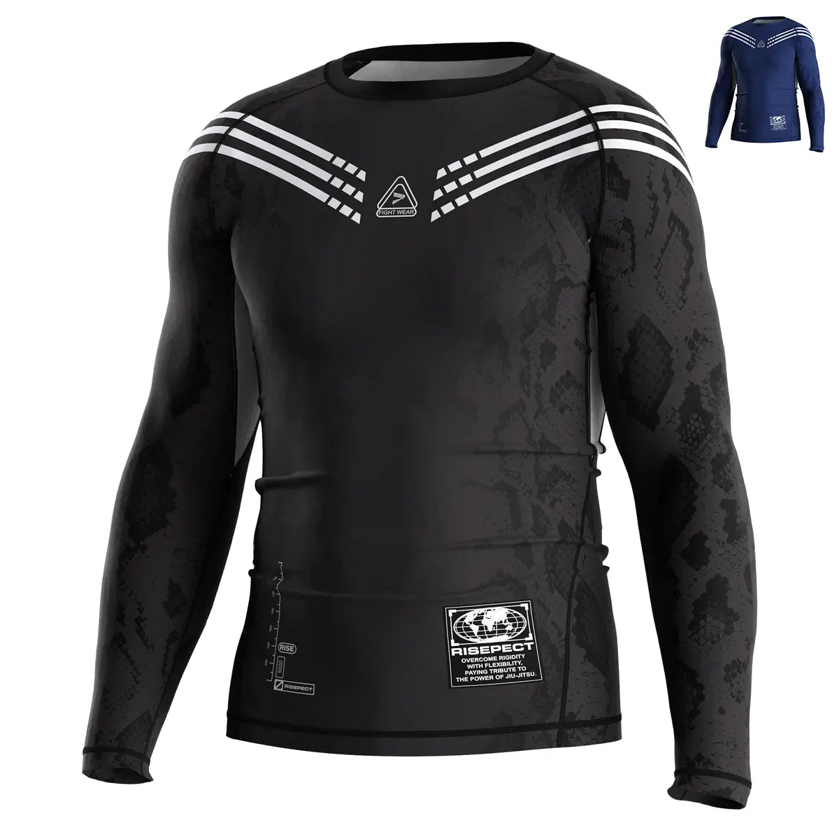 Axis Lineage Geometry of Control Rash Guard 3.0 - two options: black / blue