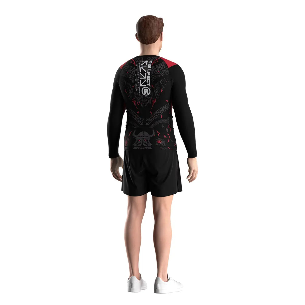Male Model in Beast Signal Primal Instinct Rash Guard 3.0 Back View