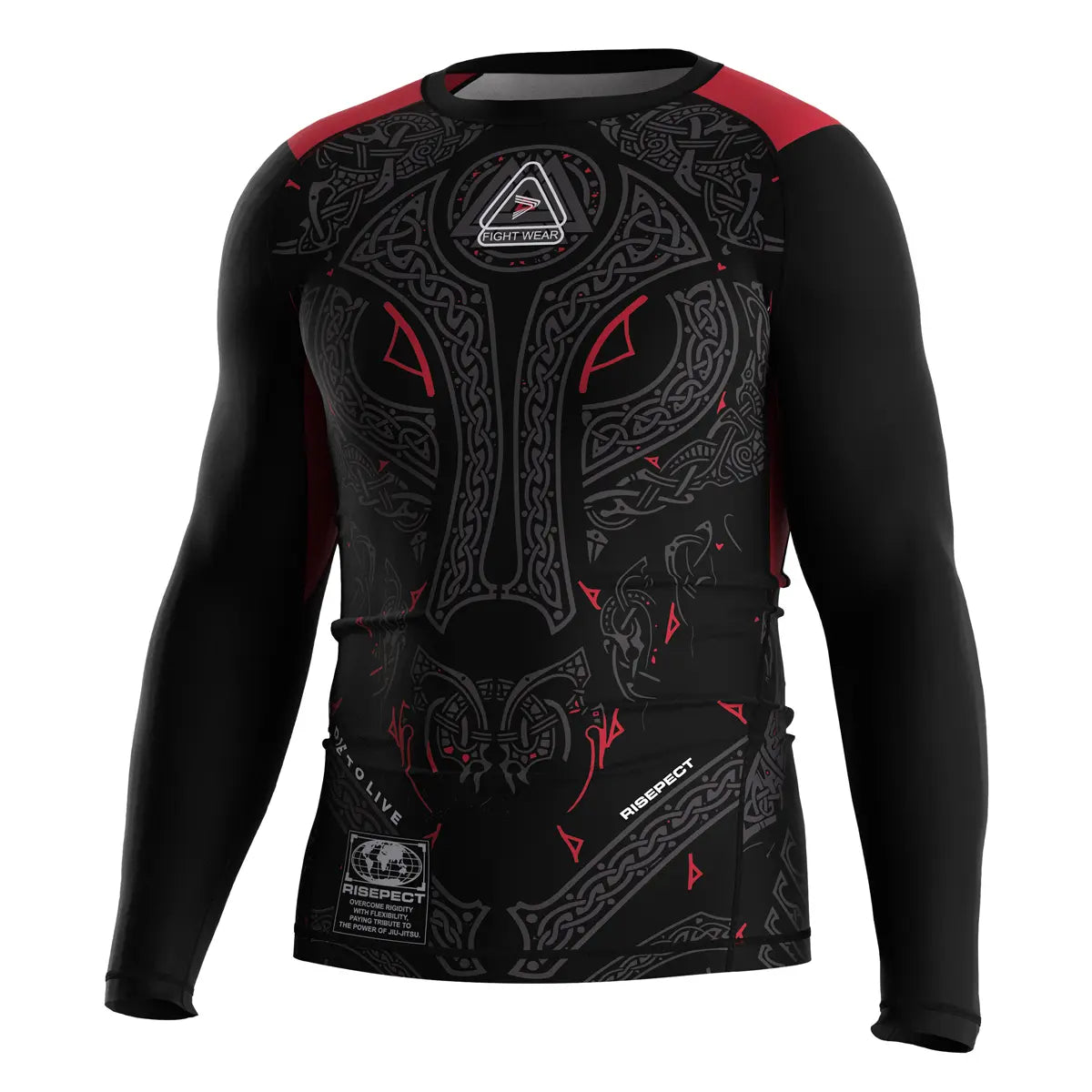 The Left Front View of Beast Signal Primal Instinct Rash Guard 3.0
