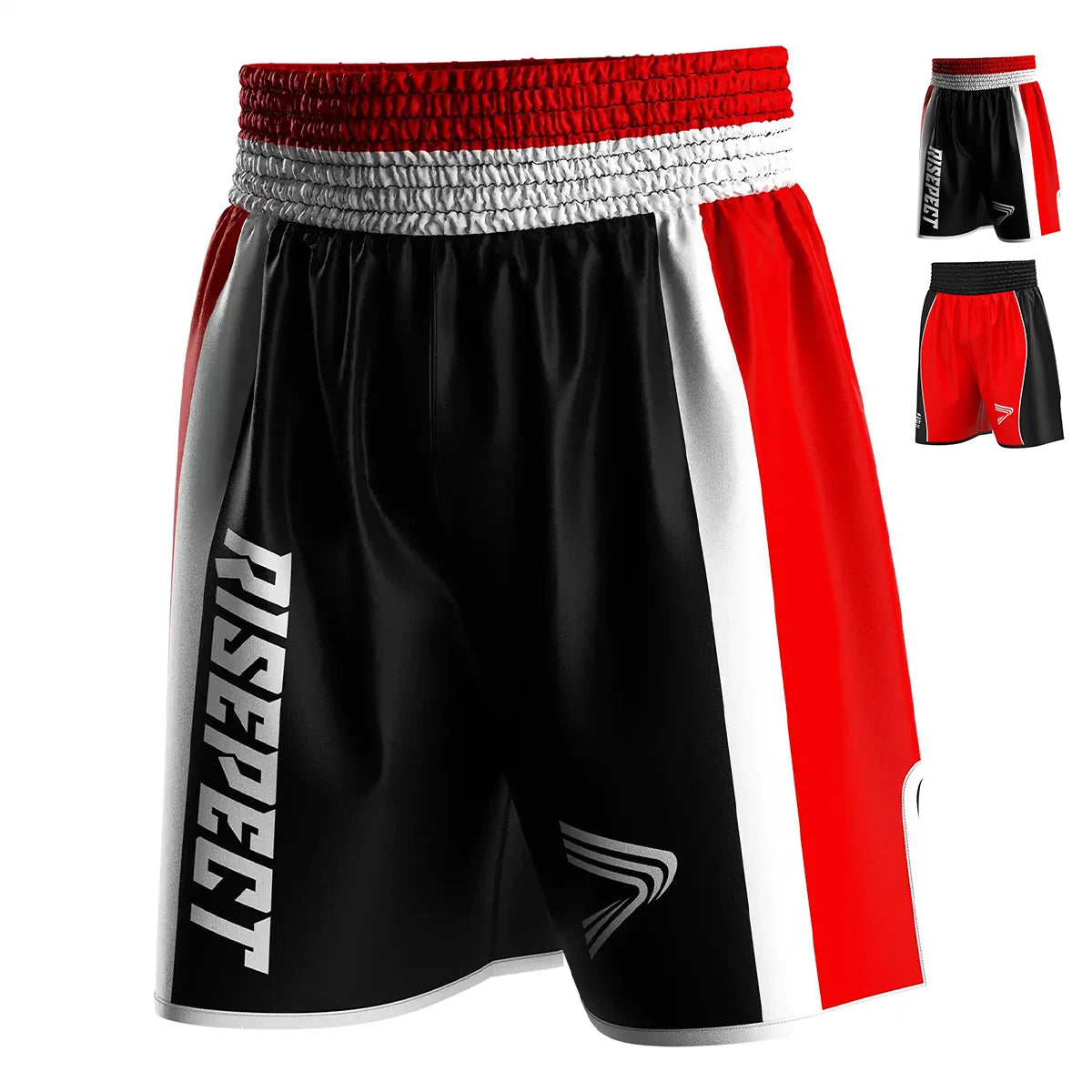 Black & Red Classic Boxing Shorts