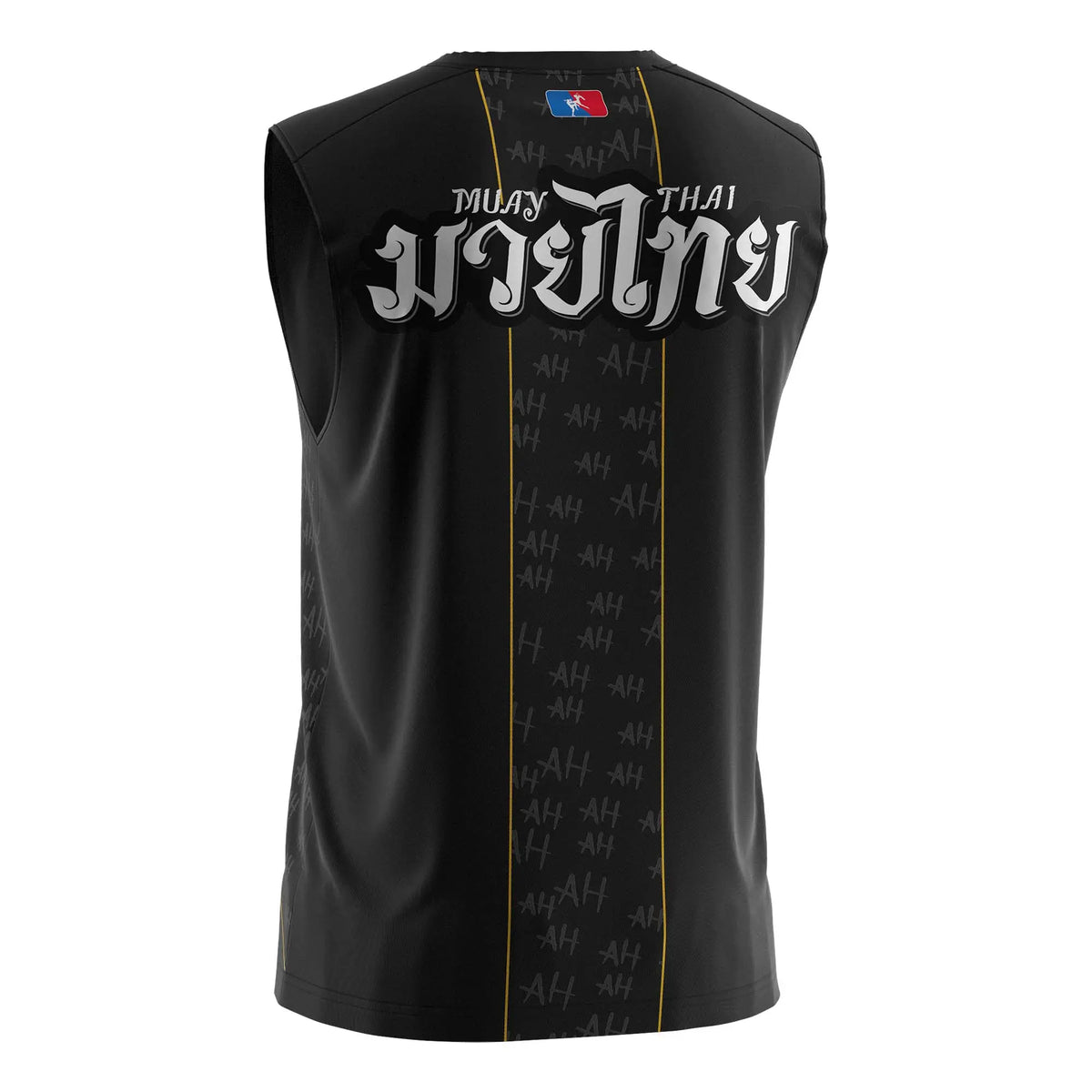 Black & Yellow Muay Thai RISEPECT Cut-Off Sleeve Shirt
