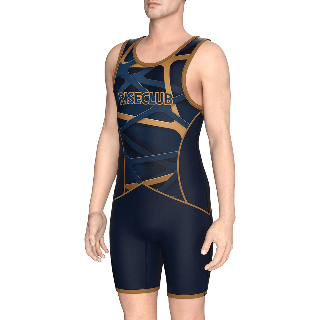 Black & Brown Three-dimensional Wrestling Singlet 1.0