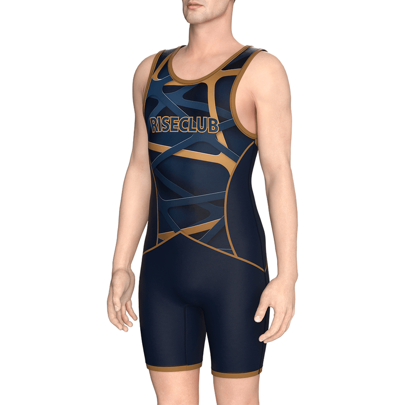 Black & Brown Three-dimensional Wrestling Singlet 1.0