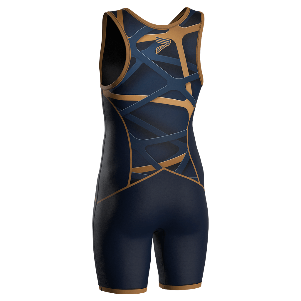 Black & Brown Three-dimensional Wrestling Singlet 1.0