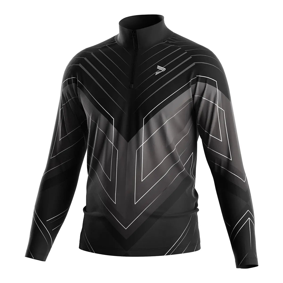 The Front View of Black Line of Impact Wrestling Quarter Zip