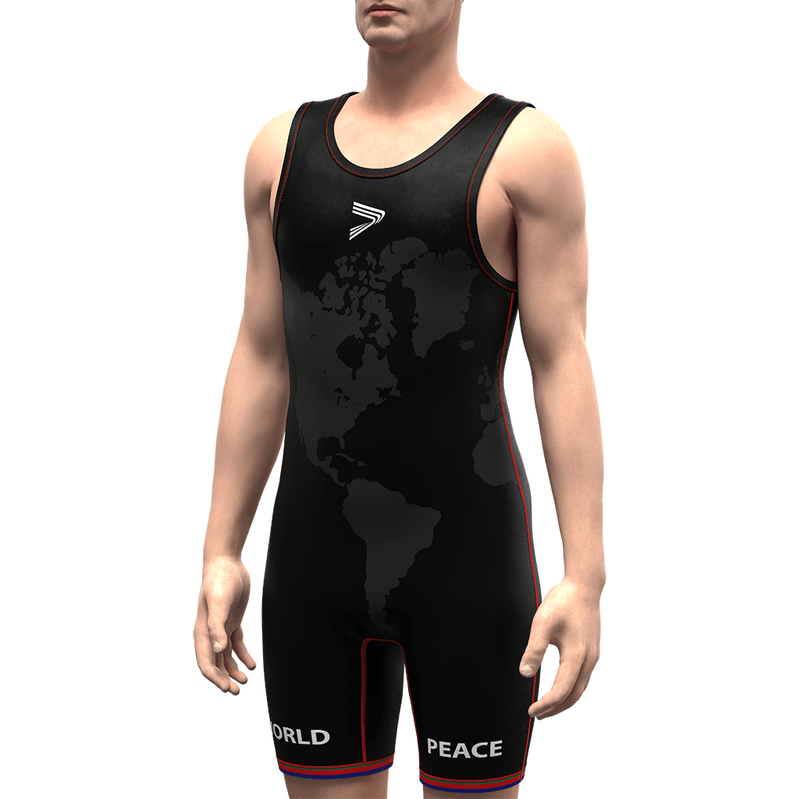 Black World Peace Wrestling Singlet 1.0