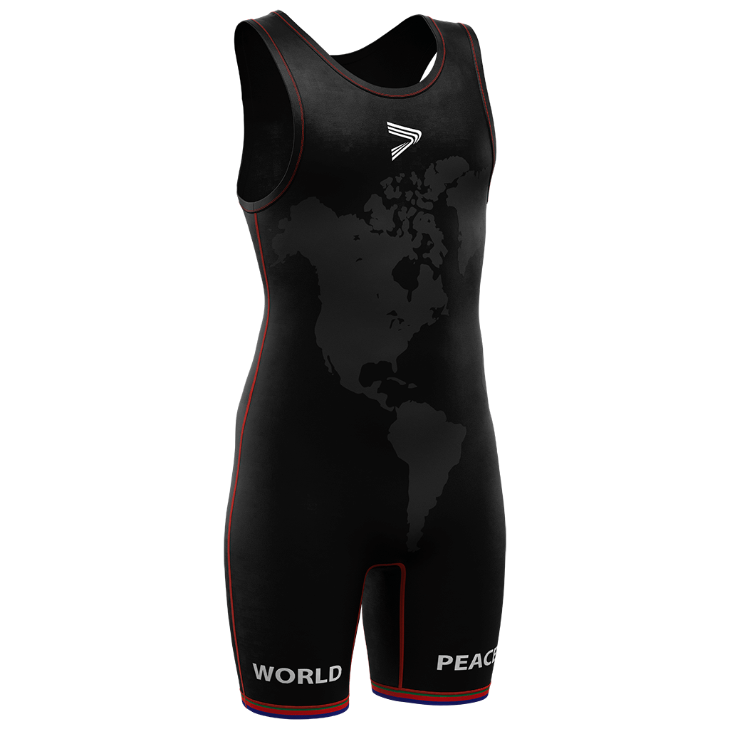Black World Peace Wrestling Singlet 1.0