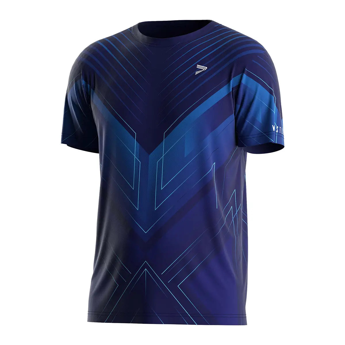 The Left Front View of Blue Line of Impact Wrestling Tshirt