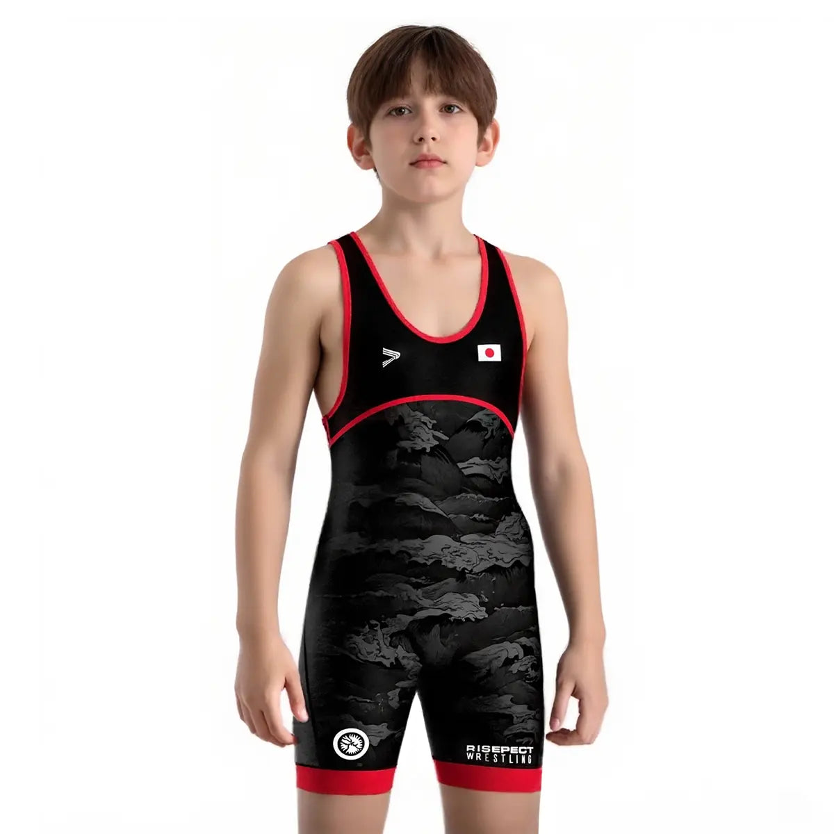 Boy Model in Tokyo Black Surge Japan Wave Wrestling Singlet 3.0