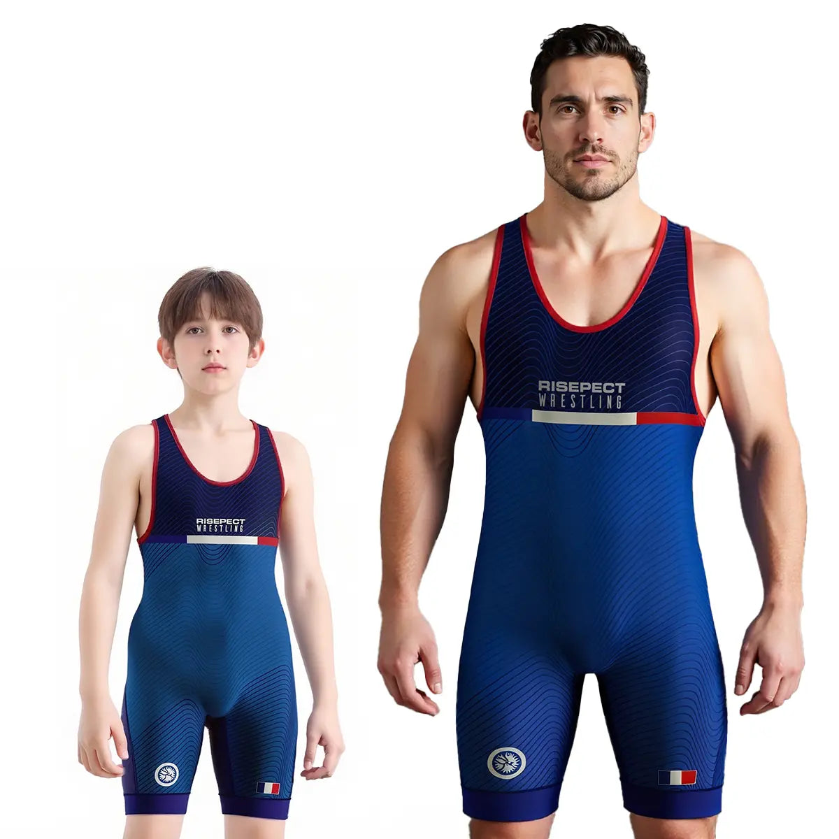 Boy and men's French Vortex Curve Wrestling Singlets 3.0 Sleek Athlete Fit