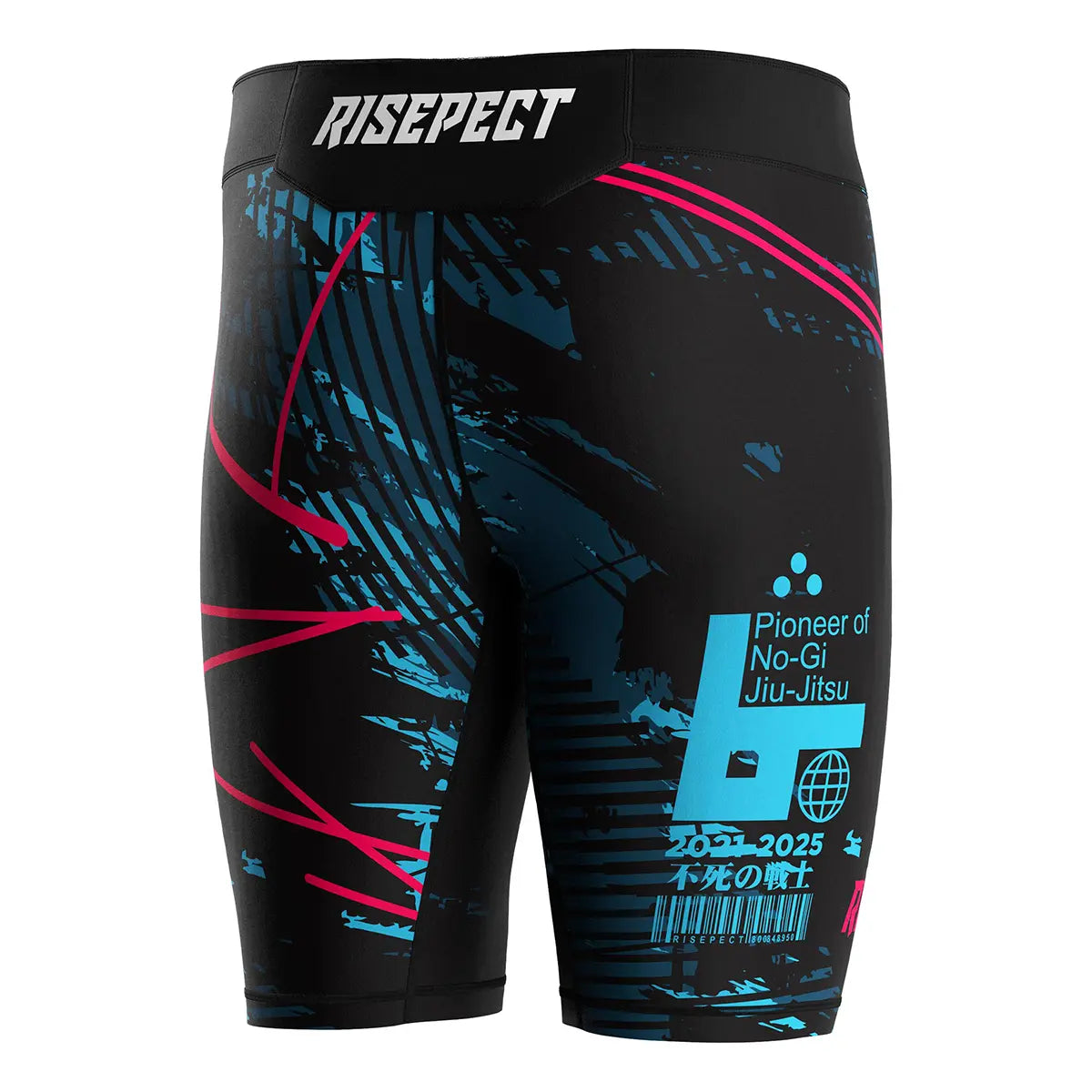 The Right Back View of Brushstroke Valor Men Vale Tudo Shorts 2.0