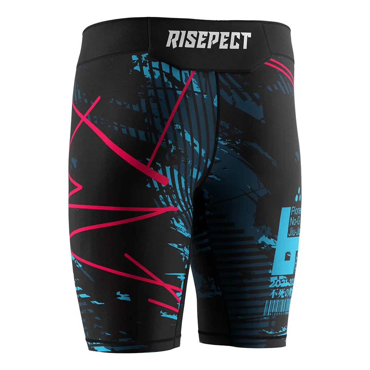 The Left Back View of Brushstroke Valor Men Vale Tudo Shorts 2.0