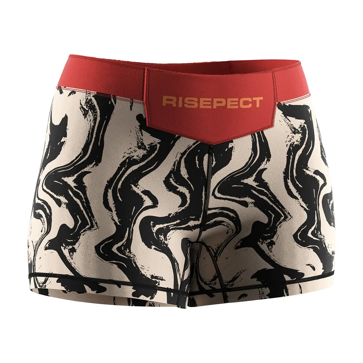 The Right Front View of Brushstroke Warrior Women's Vale Tudo Shorts 2.0