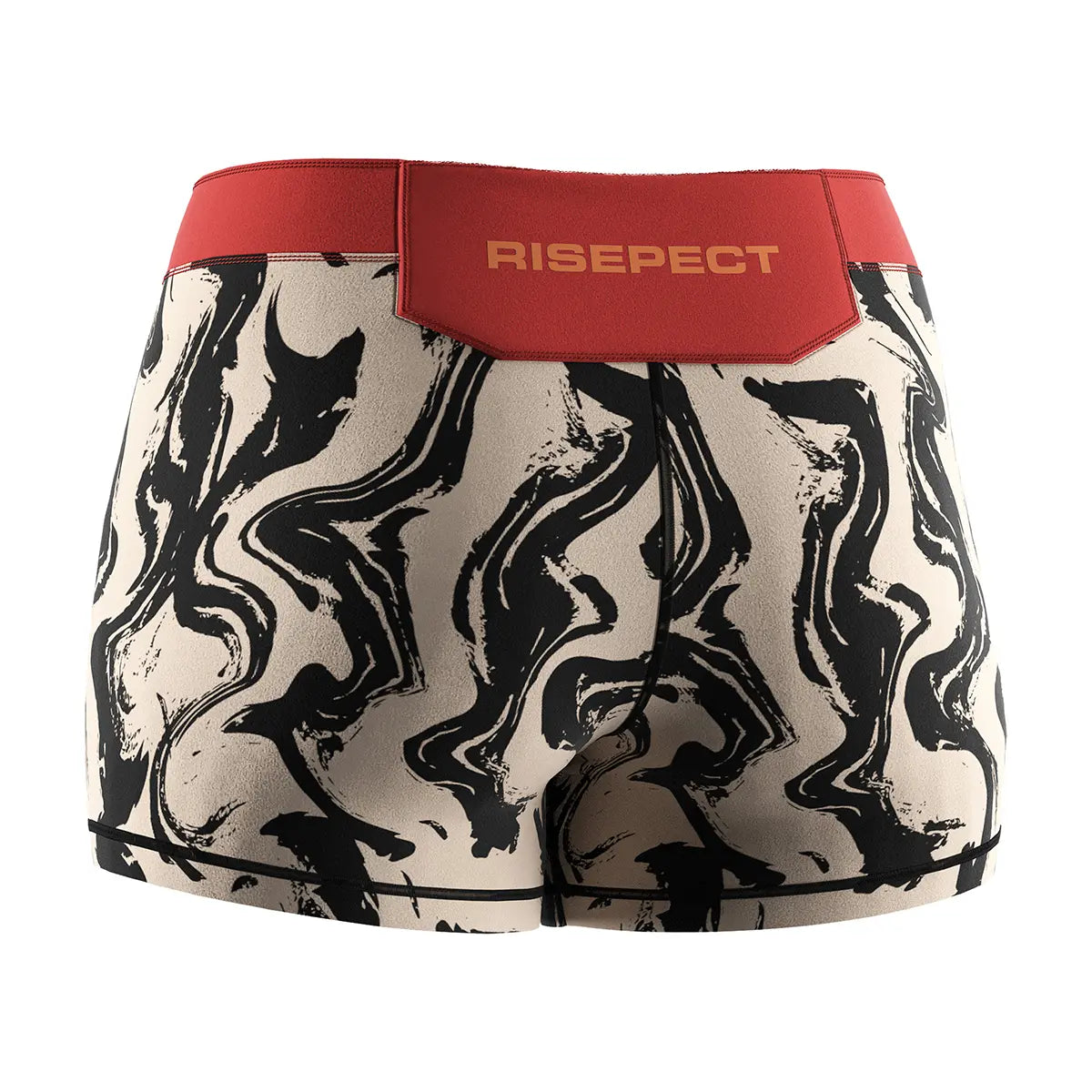 The Left Back View of Brushstroke Warrior Women's Vale Tudo Shorts 2.0