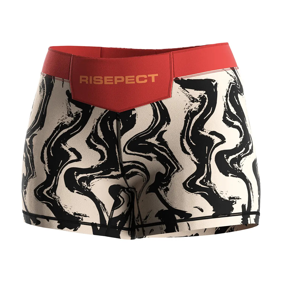 The Left Front View of Brushstroke Warrior Women's Vale Tudo Shorts 2.0
