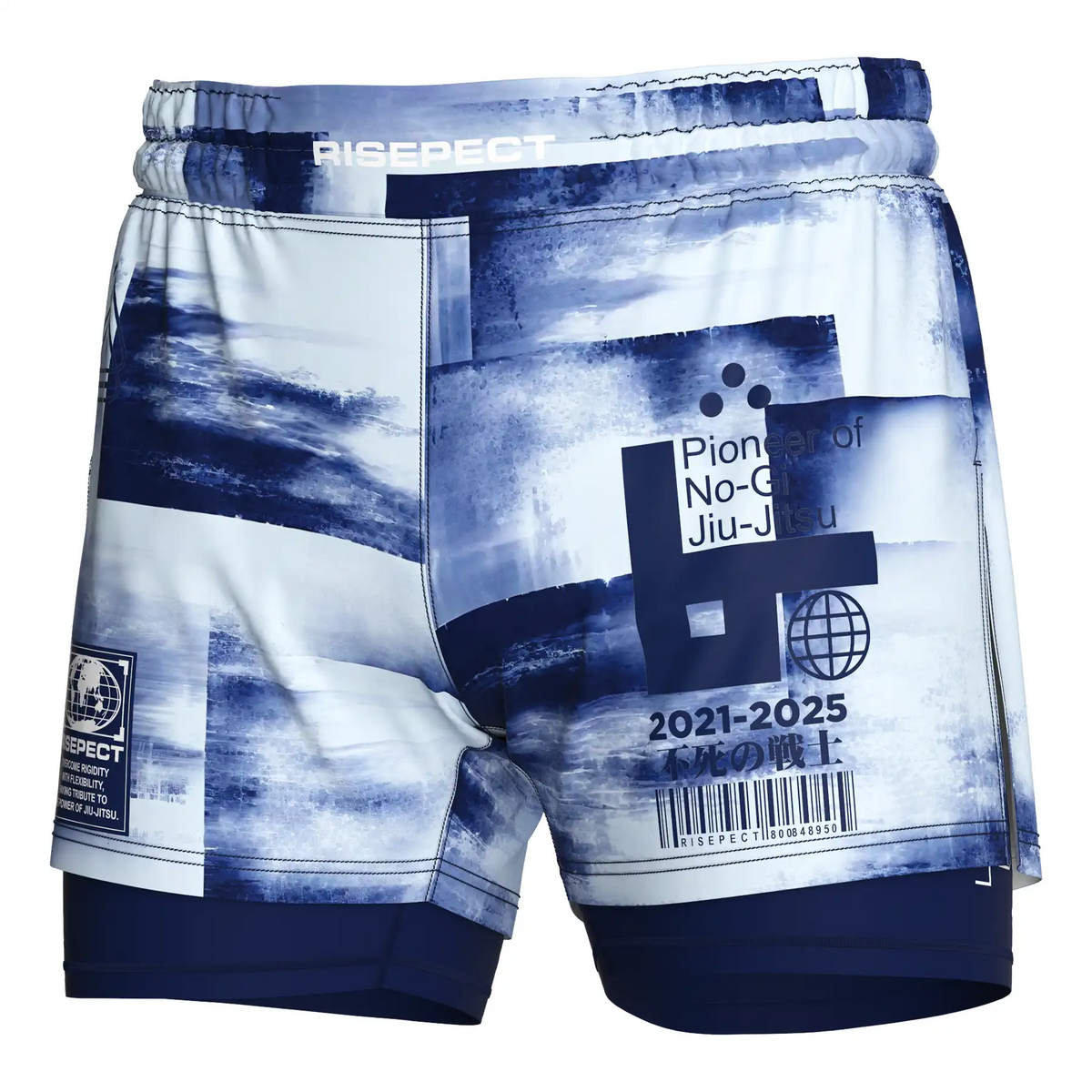 Chalk Blue 2 In 1 No Gi Hybrid Shorts Men
