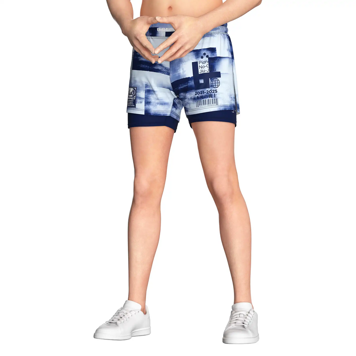 Chalk Blue 2 In 1 No Gi Hybrid Shorts Men