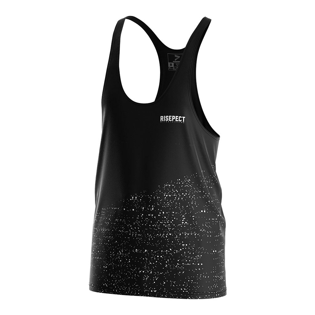 City Print Mens Gym Stringer Tank for Workout Style - left front