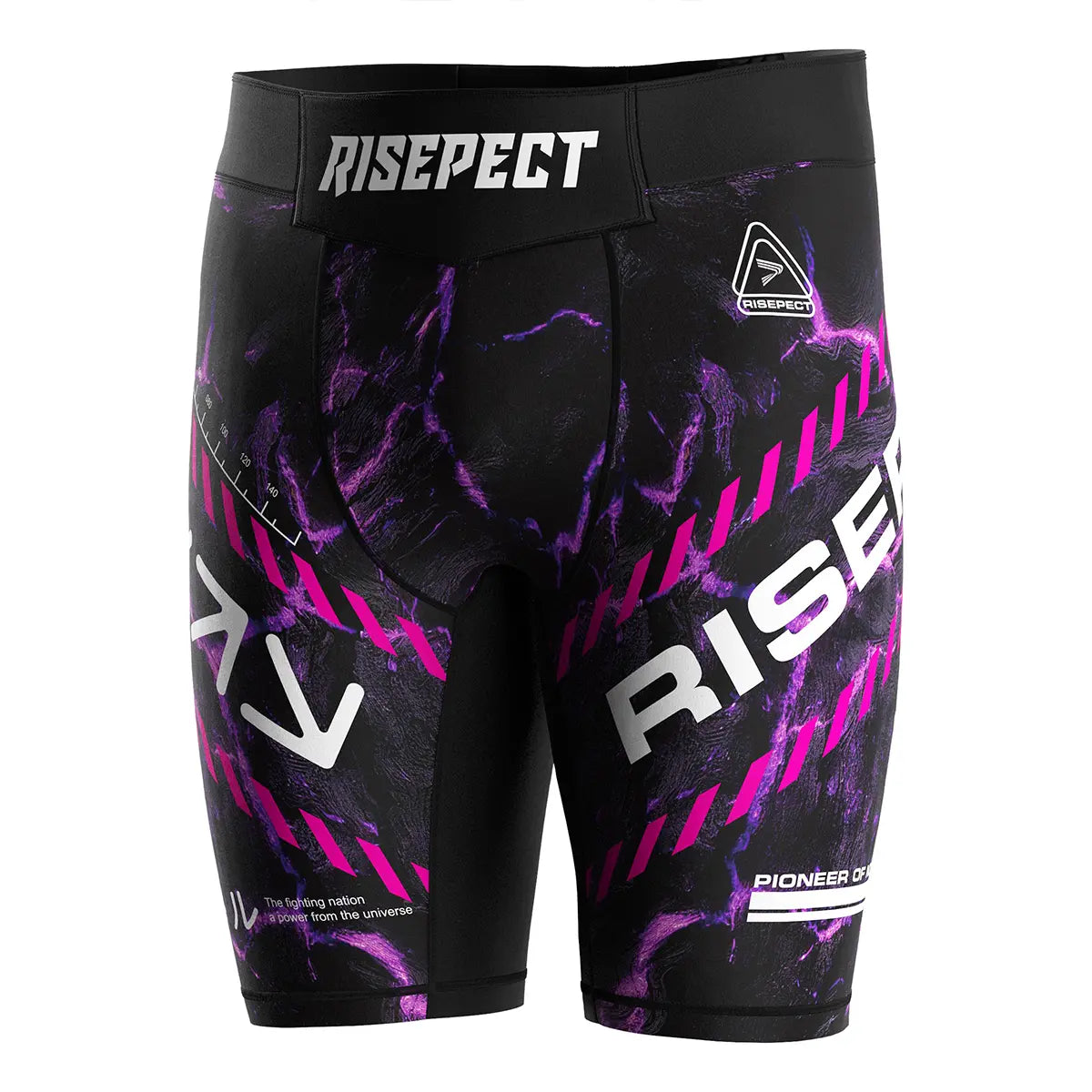 The Left Front View of Cosmic Surge Men Vale Tudo Shorts 2.0