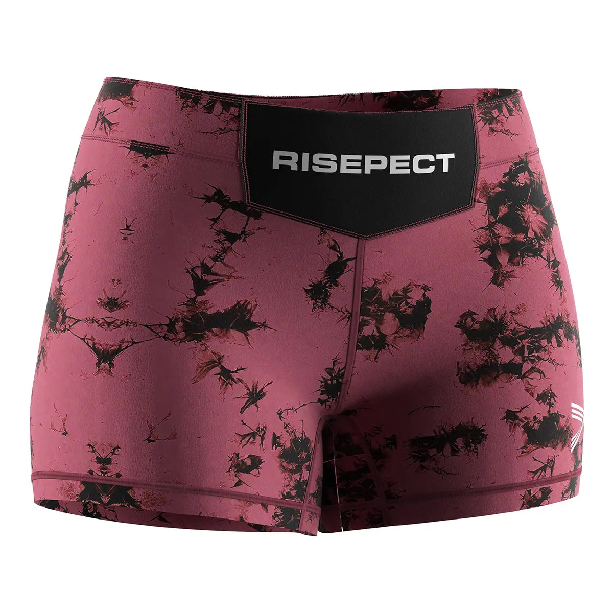 The Right Front View of Crimson Bloom Women's Vale Tudo Shorts 2.0