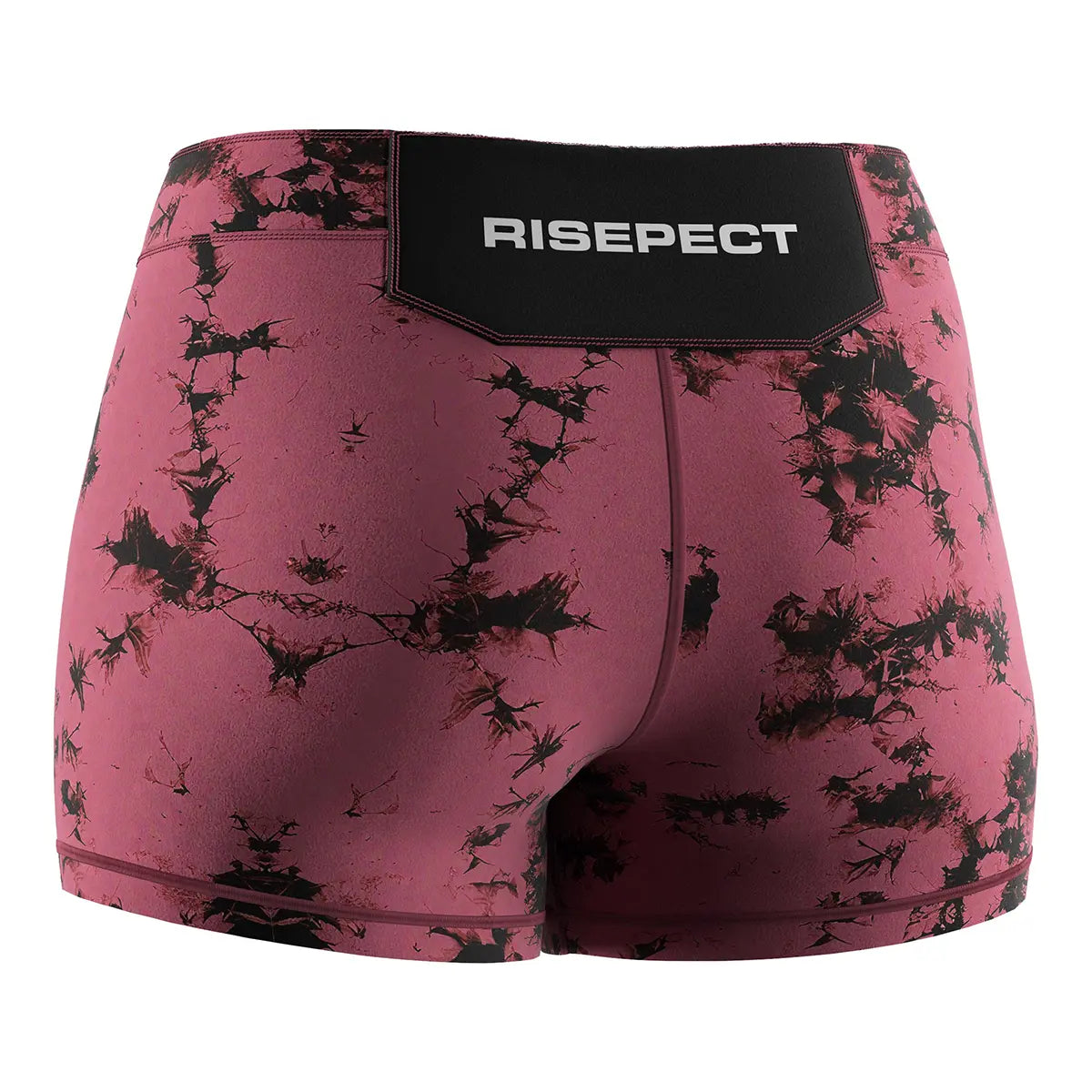 The Left Back View of Crimson Bloom Women's Vale Tudo Shorts 2.0