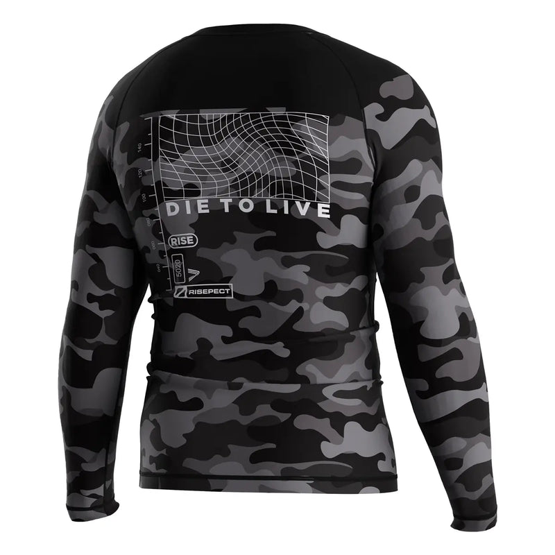 The Right Back View of Digital Drift Urban Grappler Rash Guard 3.0