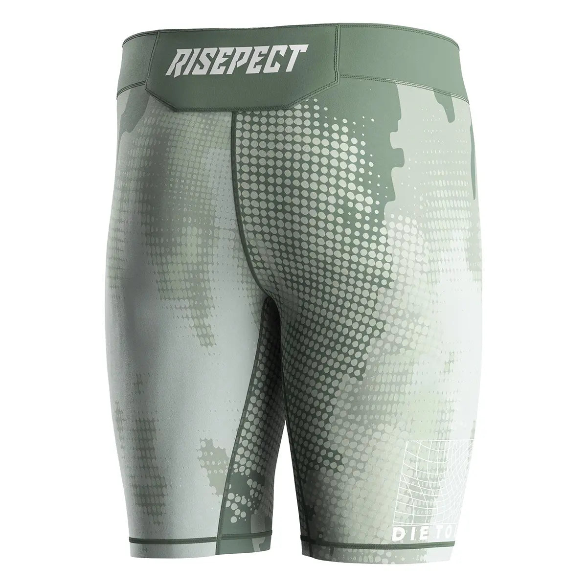 The Right Back View of Digital Jungle Green Camo Men Vale Tudo Training Shorts 2.0