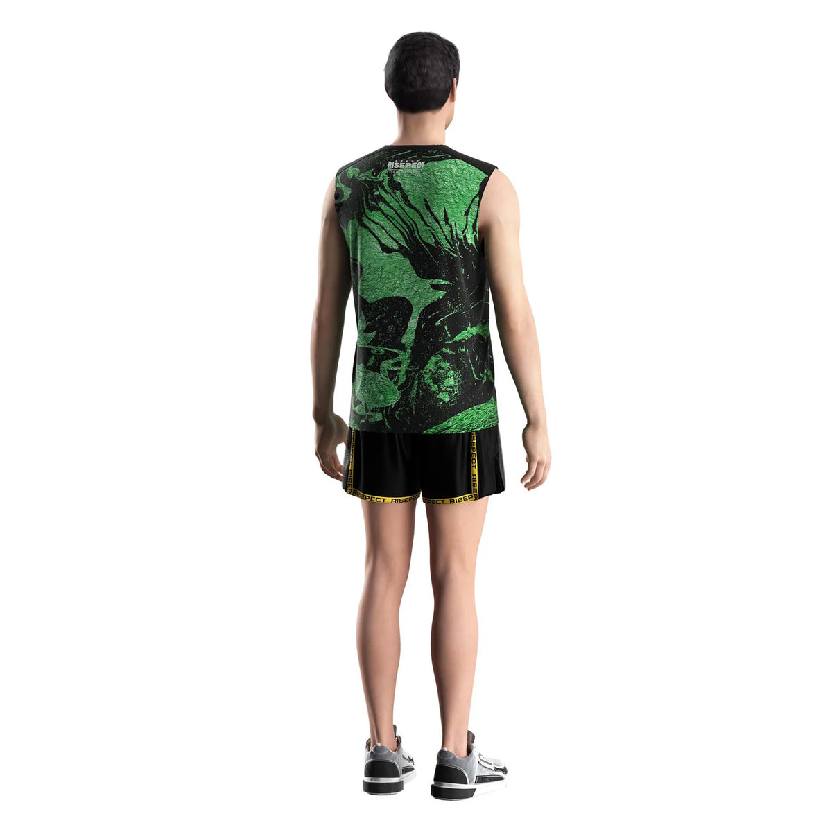 Green Koi Sea Fashionable Graphic Muay Thai Sleeveless Shirt