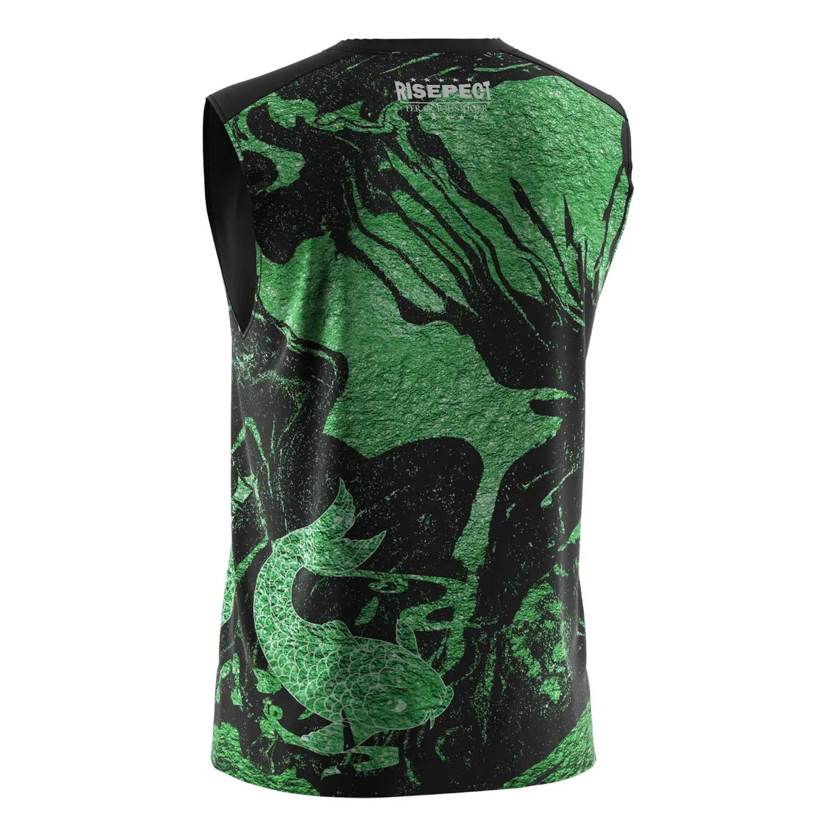 Green Koi Sea Fashionable Graphic Muay Thai Sleeveless Shirt