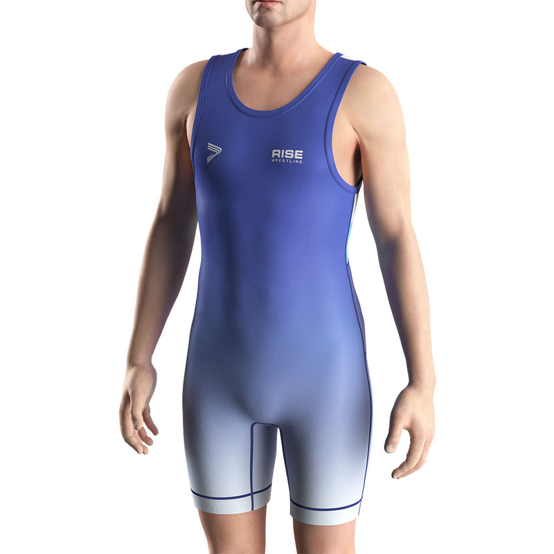 Fully Sublimated Purple Gradient Wrestling Singlet 2.0 with Ventilation