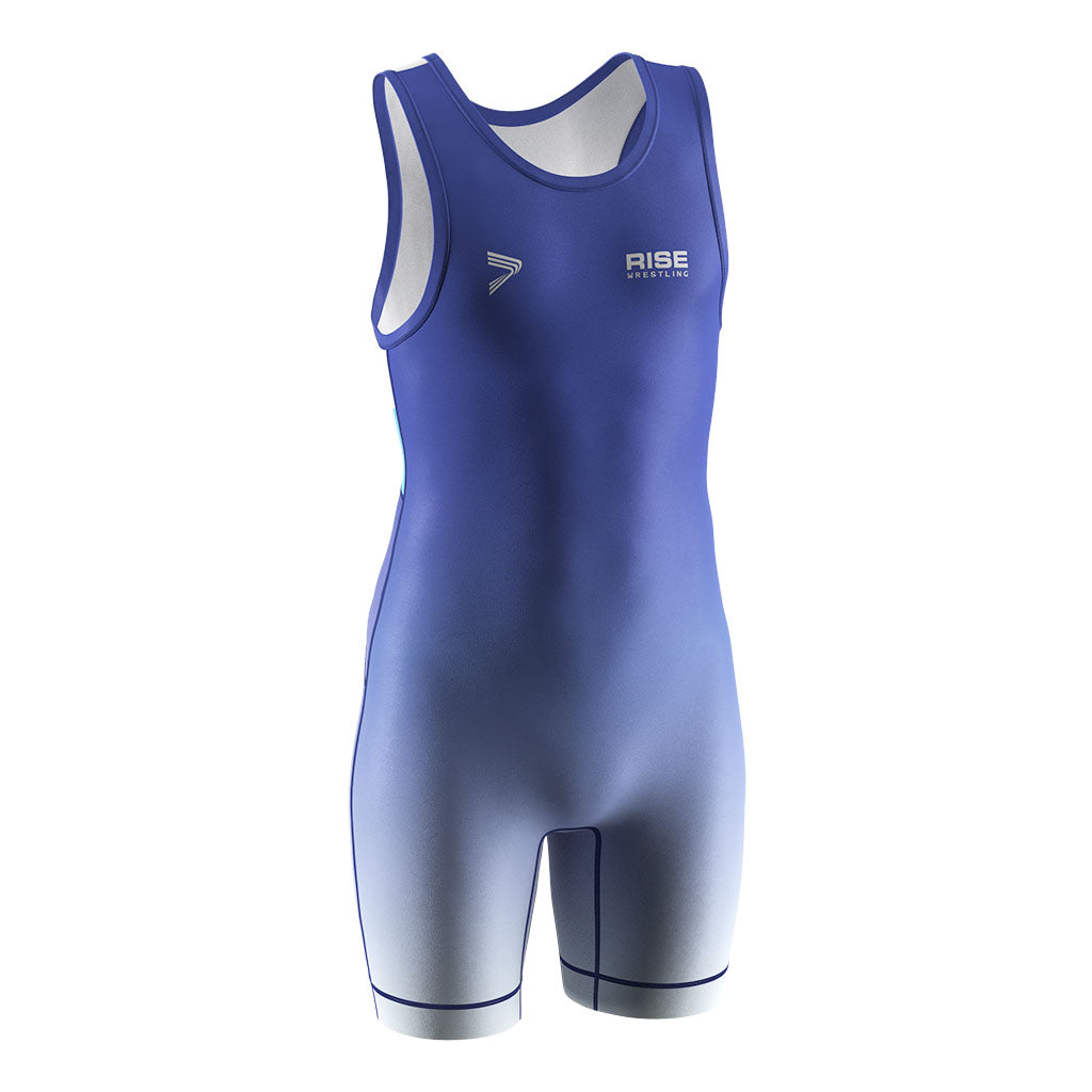 Fully Sublimated Purple Gradient Wrestling Singlet 2.0 with Ventilation